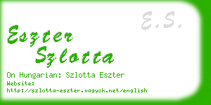 eszter szlotta business card